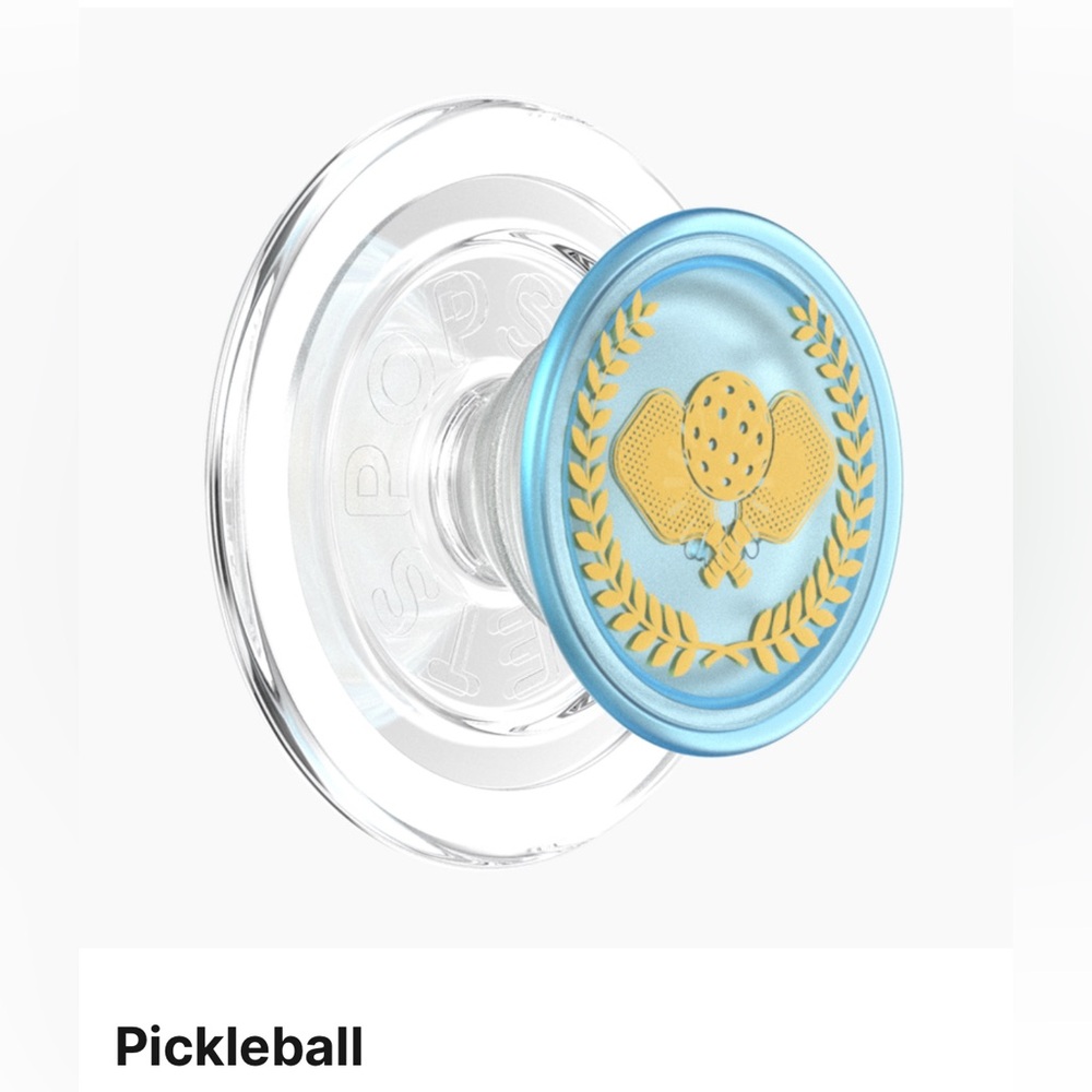 NEW PICKLEBALL PopSocket Blue and Gold Emblem Phone Accessory